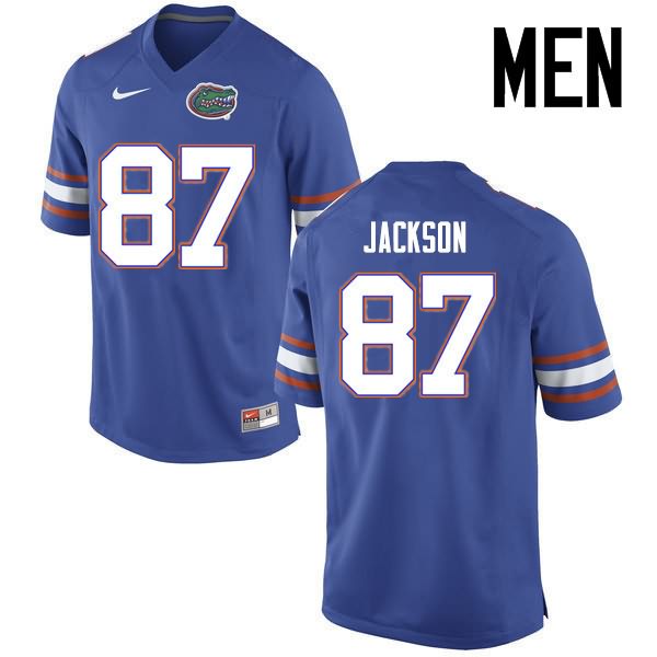 Men's NCAA Florida Gators Kalif Jackson #87 Stitched Authentic Nike Blue College Football Jersey JKN7565NP